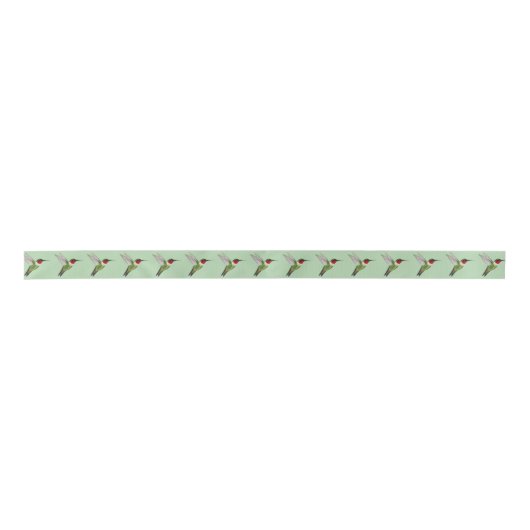 Ruban En Satin Ruby-throated Hummingbird Satin Ribbon (Devant)