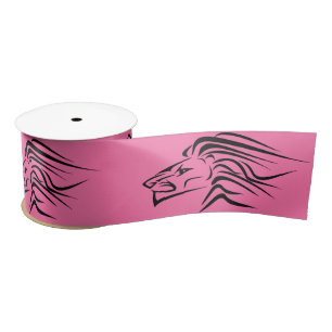 Ruban En Satin Running Lion Satin Ribbon Rose