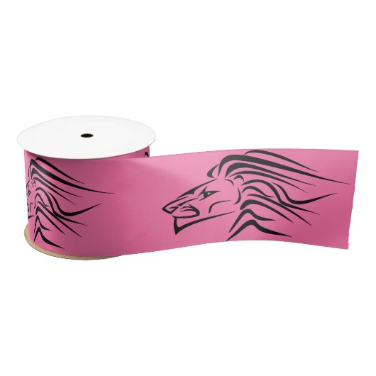 Ruban En Satin Running Lion Satin Ribbon Rose (Bobine)