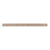 Ruban En Satin Russe Rouge Faux Burlap Polka Motif (Devant)
