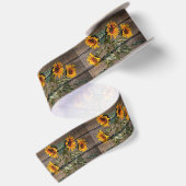 Ruban En Satin Rustic Barn Wood Sunflower (Dos)