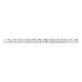 Ruban En Satin Rustic Equestrian Floral Red Satin Ribbon (Devant)