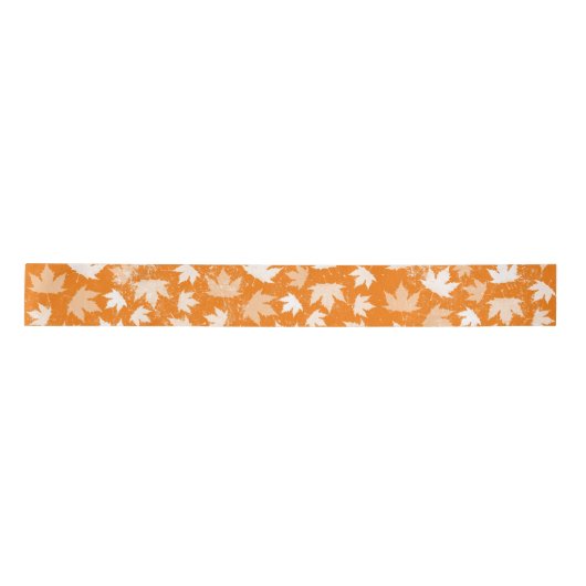 Ruban En Satin Rustique Automne Feuilles Motif (Devant)