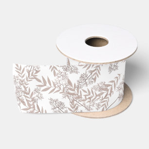 Ruban En Satin Rustique Brown Mariage Vintage Botanique