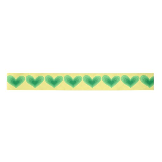 Ruban En Satin Sage Green Heart Thunder_Cove Satin Ribbon (Devant)