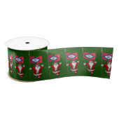 Ruban En Satin Santa Claus With Ensign Of Arkansas (Bobine)