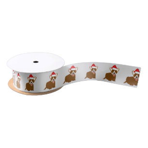 Ruban En Satin Santa Hat Corgi
