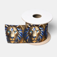 Sapphire Lion Bleu Et Or,