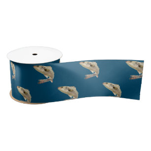 Ruban En Satin Sauter du poisson sur le bleu
