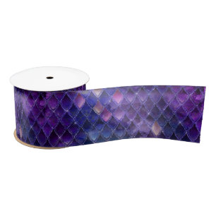 Ruban En Satin Scales de dragon violet