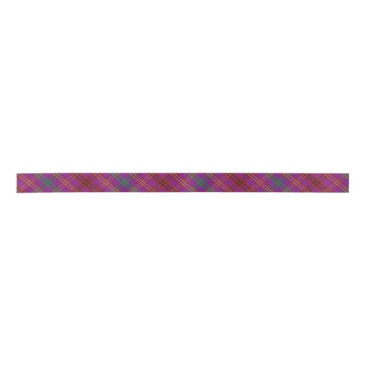 Ruban En Satin Scottish Clan McCall - Tartan mauve caïthique (Devant)