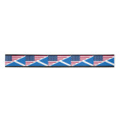 Ruban En Satin Scottish Saltire et American Flag Ribbon (Devant)