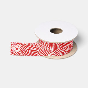 Ruban En Satin Scribbleprints Red Ribbon (Sans Seamless)