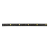 Ruban En Satin Script Grad Name avec Casquette - Graduation Black (Devant)