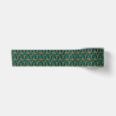 Ruban En Satin Série Teal et Or Design Léopard 7  (Devant)