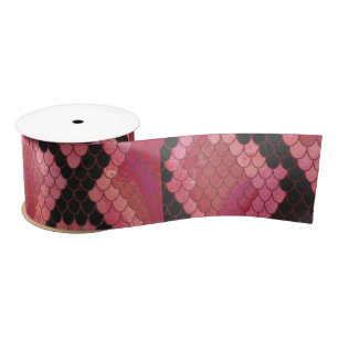 Ruban En Satin Serpent noir et rouge