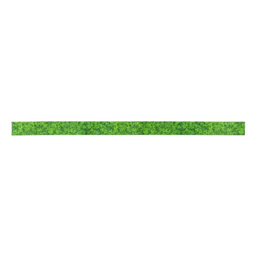 Ruban En Satin Shamrock Clover Feuilles St. Patrick's Day Fun (Devant)
