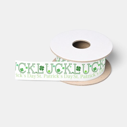 Ruban En Satin Shamrock irlandais (Bobine)