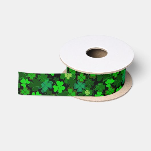 Ruban En Satin Shamrock irlandais (Bobine)