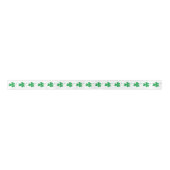 Ruban En Satin Shamrocks verts pour la Saint Patrick (Devant)
