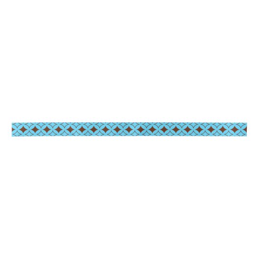 Ruban En Satin Shippo bleu et marron (Devant)