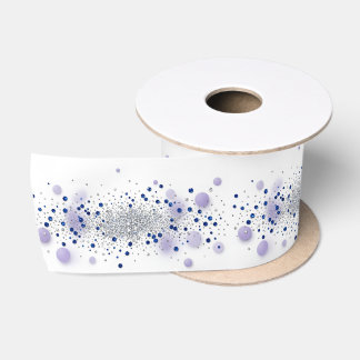 Ruban En Satin Silver Lilac Sparkle