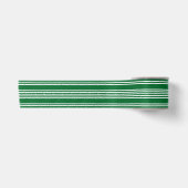 Ruban En Satin Simple Chic Blancs Motif Sur Vert (Devant)