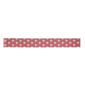 Ruban En Satin Simple Coeurs Rustiques Red Farmhouse (Devant)