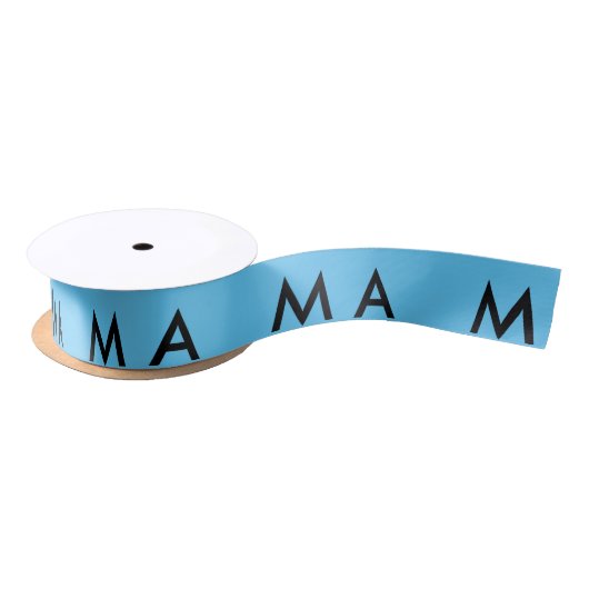 Ruban En Satin Simple monogramme ajouter votre nom lettre man min (Bobine)