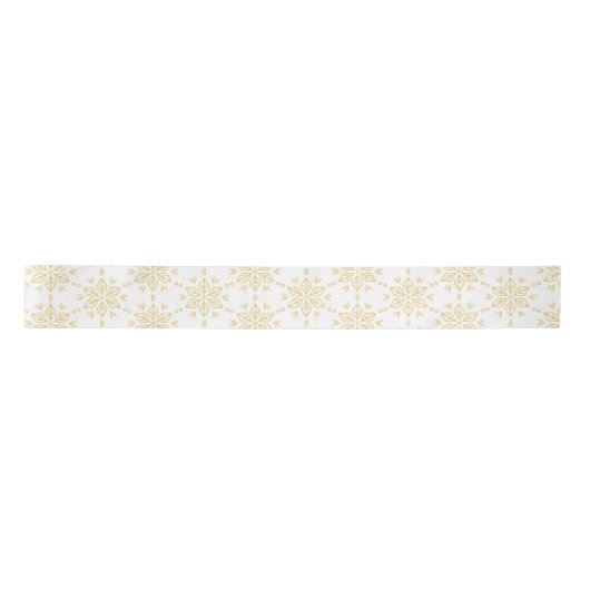 Ruban En Satin Simple Motif de flocon de neige blanc (Devant)