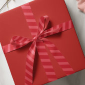 Ruban En Satin Simple rouge Whimsical mignon classique Motif rayé