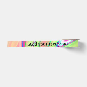 Ruban En Satin Simple vert orange aquarelle ajoutez votre texte n