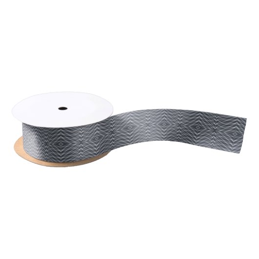 Ruban En Satin Sine Wave Pulse Signal moderne Art Abstrait Design (Bobine)
