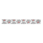 Ruban En Satin Sketch Chien Paw Red Heart Art (Devant)