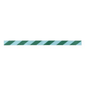 Ruban En Satin Sky Blue et Dark Green Wide Stripe (Devant)