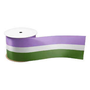 Ruban En Satin SlipperyJoe's genderqueer orteils drapeau couleurs