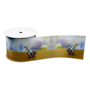 Ruban En Satin SlipperyJoe's Happy Hanoukka à quatre côtés