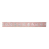 Ruban En Satin Snowflics Stripes Silver Rose Or (Devant)