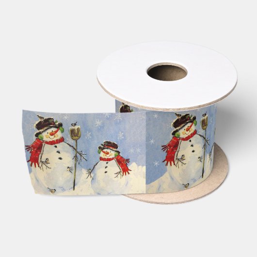 Ruban En Satin Snowman et son (Bobine)