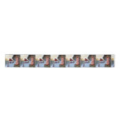 Ruban En Satin Snowman Saluting an American Flag (Devant)