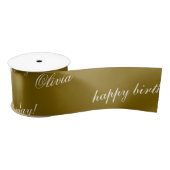 Ruban En Satin Soft Yellow Brown Satin Ribbon Birthday Festive Lo (Bobine)