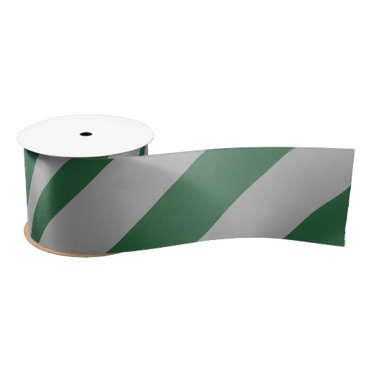 Ruban En Satin Sorcier Vert et Gris (Bobine)