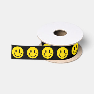 Ruban En Satin Soyez heureux Grinning Face Drôle N'importe quelle