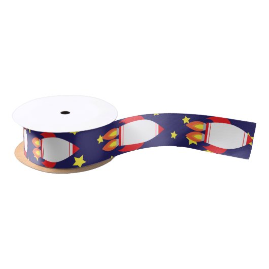 Ruban En Satin Space Rocket Star Ship Space Ribbon (Bobine)
