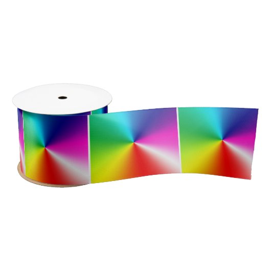 Ruban En Satin Spectre arc-en-ciel (Bobine)
