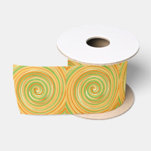 Ruban En Satin Spirale de couleurs d'agrumes amusantes