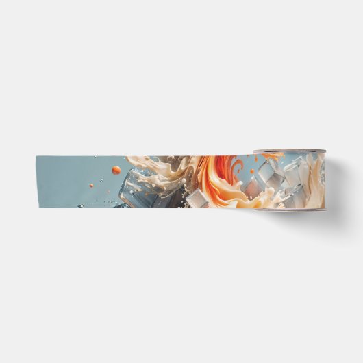 Ruban En Satin Splash tropical (Devant)