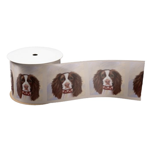 RUBAN EN SATIN SPRINGER SPANIEL ANGLAIS   (Bobine)