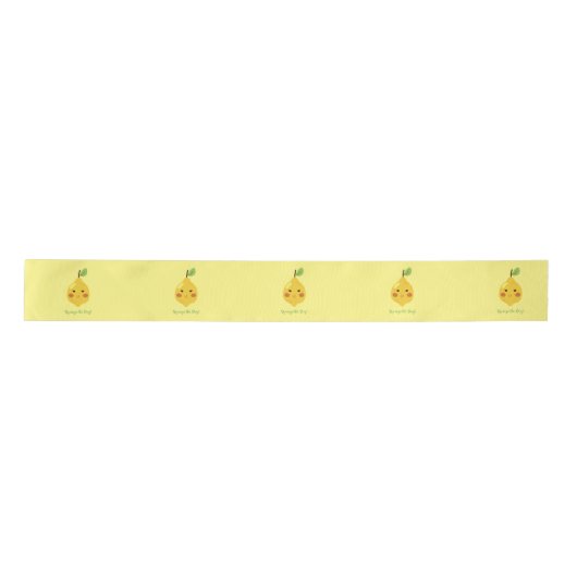 Ruban En Satin Squeeze the Day Punny Lemon Motif (Devant)