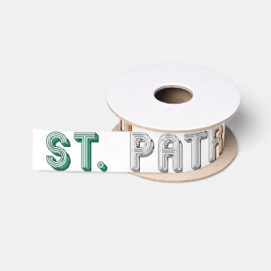 Ruban En Satin St. Patrick Irlande Irlande Irlande St. Paddy Typo